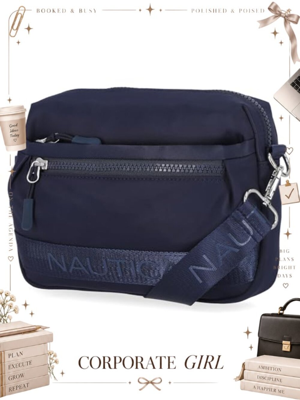 Nylon Bean Bag Crossbody Belt Bag Adjustable Strap Travel Purse